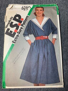 Simplicity Misses Dress Sewing Pattern Size 12 14 16 6280 - Uncut